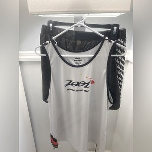 Running triathlon set singlet shirt and short